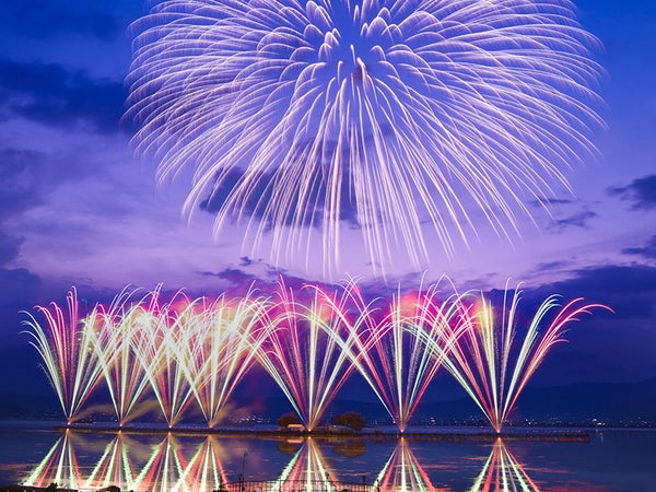 早い者勝ち!!【マイカープラン/現地集合・解散】ぶっとび格安✨諏訪湖祭湖上花火大会2026🎆有料観覧席とQUOカード500円分付き🎁夜空と湖面を染め上げる大迫力の花火を満喫!2